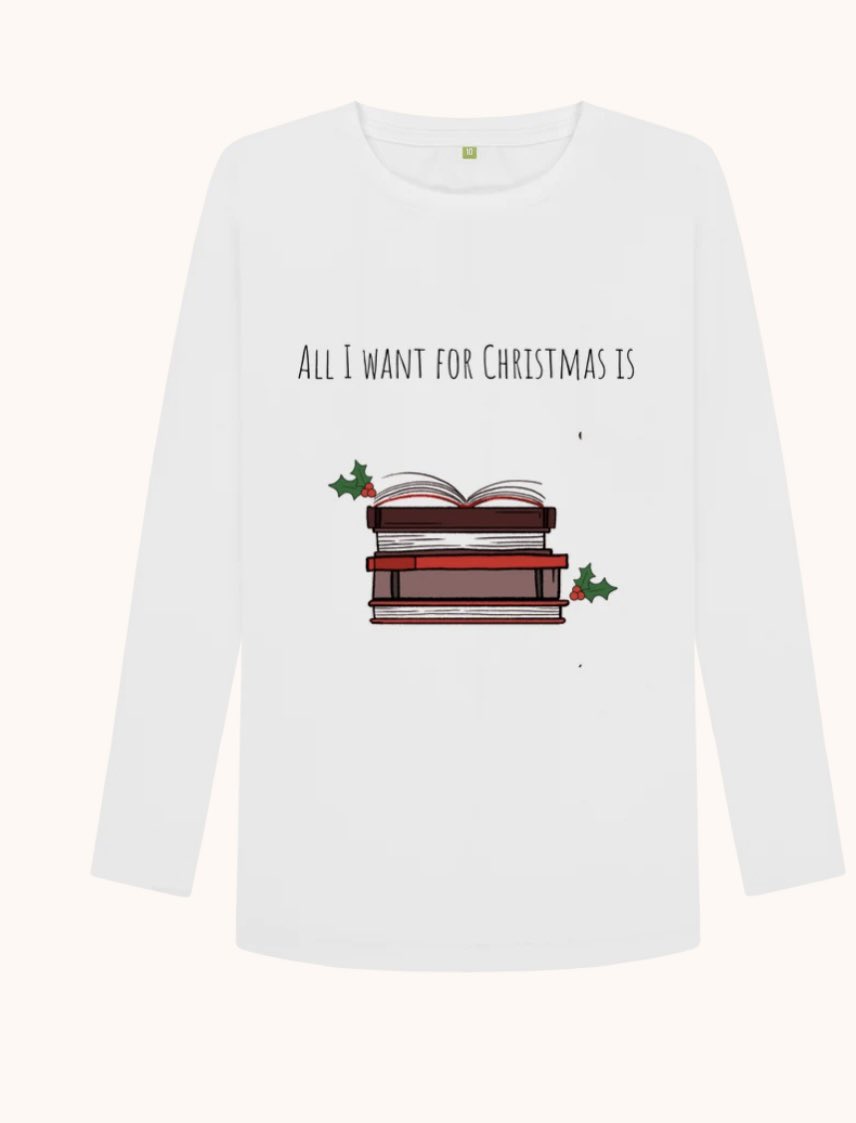 Christmas T-Shirt for #bookworms - available for a limited time only ❤️

peaceandvibe.teemill.com/product/all-i-… 

#SustainableFashion #sustainabledesign