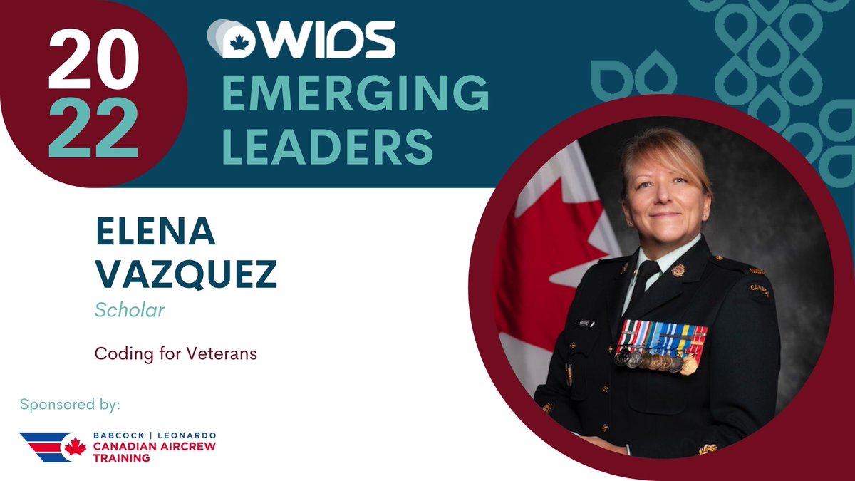 #WiDSEmergingLeader Elena is a cyber security scholar in the <a href="/Coding4Veterans/">Coding for Veterans</a> program. She enrolled in the program after serving in the <a href="/CanadianForces/">Canadian Armed Forces</a>.