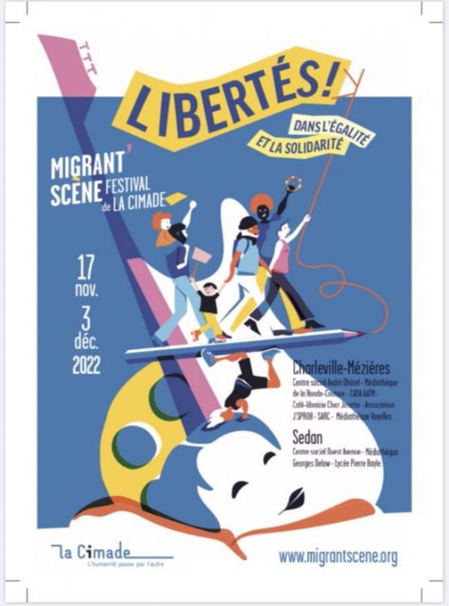 ParentsVigil's tweet photo. 🟡 À Sedan, les élèves du lycée Pierre Bayle sont invités à participer au festival Migrant’Scène qui fait la promotion de l’immigration et de l’accueil des migrants. 

La propagande pro-migrants s’immisce dans les écoles. Vous aussi, témoignez : https://t.co/PZeJXZS8uu https://t.co/DOUbIYO1t7