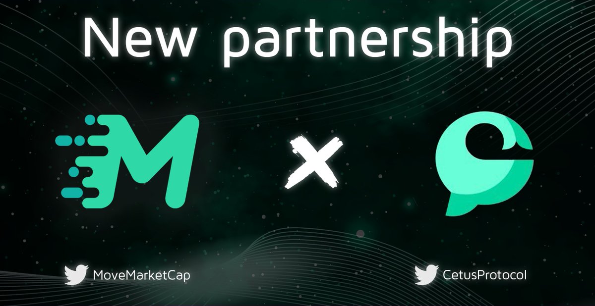 MoveMarketCap's tweet image. We are very excited to make a partnership with a pioneer DEX and liquidity protocol built on #Aptos &amp;amp; #Sui📢

👉@CetusProtocol👈