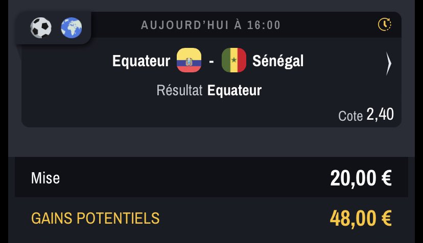 FloProno_'s tweet photo. #FIFAWorldCup 

🔸 Équateur @ 2,40 • 20€ 
🔸 Gakpo @ 2,15 • 20€ 

#TeamParieur https://t.co/msgy5kHt16