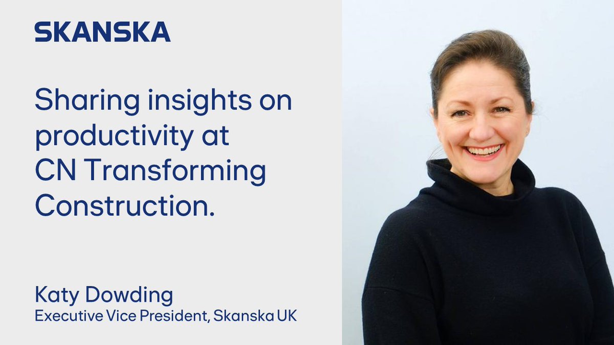 Skanska UK (@skanskaukplc) on Twitter photo Hear Katy discuss a seven-step framework for identifying productivity improvements as part of the construction productivity panel <a href="/CNTransforming/">CN Transforming Construction</a> tomorrow. If you’re at the event, why not join the conversation? Hope to see you there. #forwardthinkingpartner #transforming Hear Katy discuss a seven-step framework for identifying productivity improvements as part of the construction productivity panel <a href="/CNTransforming/">CN Transforming Construction</a> tomorrow. If you’re at the event, why not join the conversation? Hope to see you there. #forwardthinkingpartner #transforming