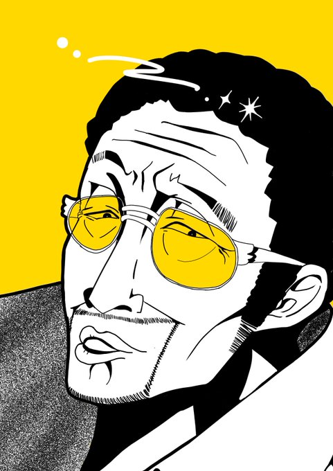 ボルサリーノ大将、好きだ…って狂ってしまって、久々にイラスト描いてる。いやもう、めちゃくちゃ久しぶりにデフォルメ以外描いてるんだよ。楽しい。 