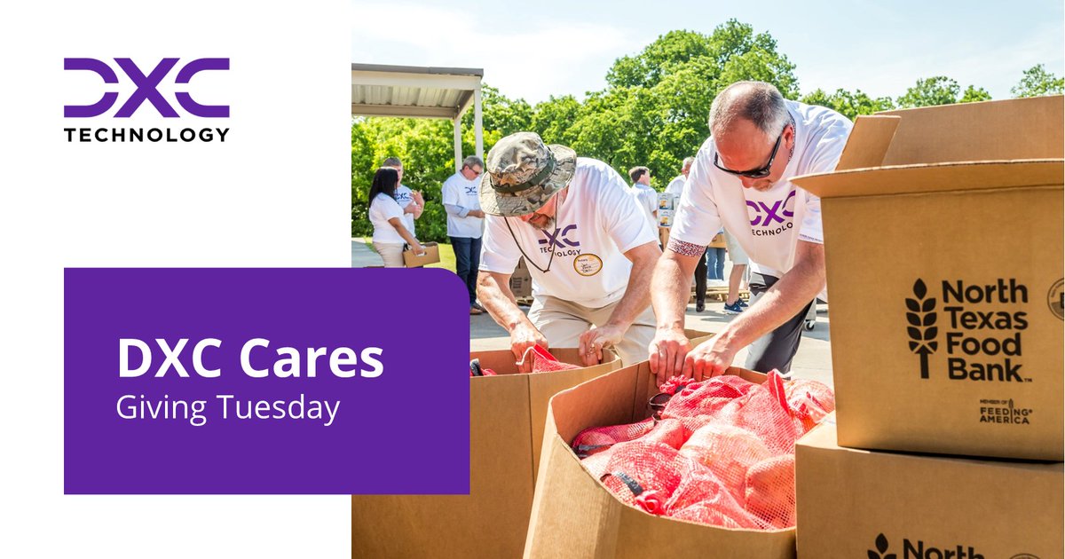 On this #GivingTuesday, we recognize our DXC colleagues worldwide who actively support their communities.

We’ve designated November 29 through December 31 for a month-long mission – to focus our energy on volunteering and giving – using our #DXCCares portal. 

#TeamDXC #WeAreDXC