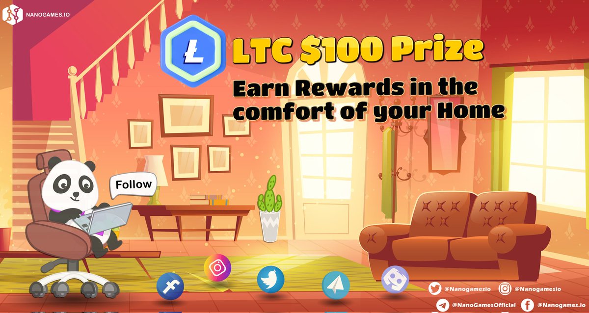 Earn $20 in LTC

Your favorite social network

✅ VIP Minimum 10+

✔Like + RT
✔Tag friends with #Litecoin
✔Submit a screenshot

<a href="/nanogamesio/">NanoGames.io</a>
t.me/NanoGamesOffic…
facebook.com/NanoGames.io
discord.com/invite/ngpasino
instagram.com/nanogamesio

⏳Ends 24h

#Bitcoin #Ethereum #Binance