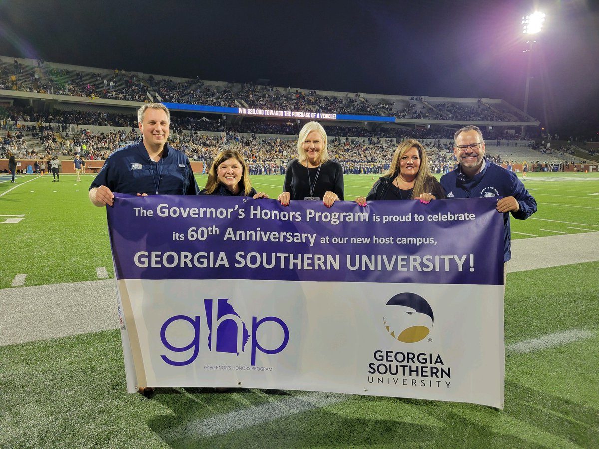 We were thrilled to celebrate this announcement @GeorgiaSouthern on Saturday! (L-R: Deputy Director Donovan Head, Director of School Services Fran Dundore, Executive Director Joy Hawkins, Chief Operating Officer Jackie Lundberg, and Georgia Southern President Dr. Kyle Marrero)