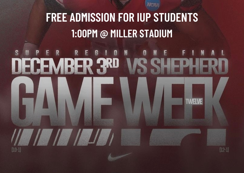 IUP Student Co-op (@iupstudentcoop) on Twitter photo We're doing it again: FREE ADMISSION for all #IUP students to Saturday's <a href="/IUPfootball/">IUP Football</a> game!
Just bring your I-Card and the Student Co-op will cover the cost of your ticket! #ALLIN22 | #TalonsUp | #NCAAplayoffs | #GivingTuesday We're doing it again: FREE ADMISSION for all #IUP students to Saturday's <a href="/IUPfootball/">IUP Football</a> game!
Just bring your I-Card and the Student Co-op will cover the cost of your ticket! #ALLIN22 | #TalonsUp | #NCAAplayoffs | #GivingTuesday