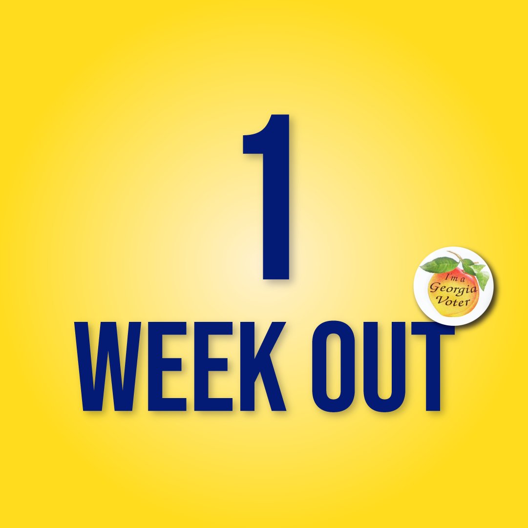 Senate Democrats On Twitter Georgia There Is Just ONE WEEK To Go