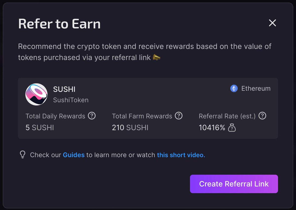 ⚡ New Referral Farm <a href="/AttraceNetwork/">AttraceNetwork</a>
🔥 Promote <a href="/SushiSwap/">Sushi.com</a>

Promote $SUSHI on <a href="/SushiSwap/">Sushi.com</a> and earn!

Total rewards: 210 $SUSHI
Daily rewards: 5 $SUSHI

Get your referral link here app.attrace.com/farms

#web3 #referrals #wordofmouth #promotion #affiliateprogram #marketing