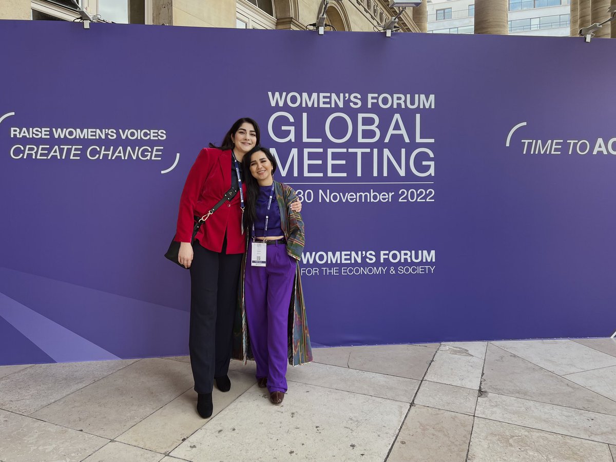 Two women from Afghanistan.
With amazing @WasHasNaz here at Palais Brongniart in Paris for @Womens_Forum.
#womensforum #womenvoice #France