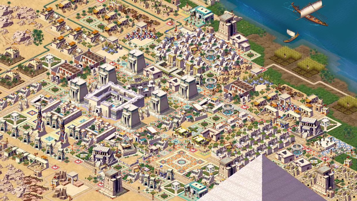 Dotemu's tweet photo. .@Triskell_Int and @Dotemu have completed Pharaoh: A New Era's development, and are now polishing the game for a Q1 2023 release worthy of new rulers.

We're deeply grateful for the community's support &amp; help with fully capturing the original game's spirit. See you soon, pharaoh! https://t.co/ArGslnfFTI