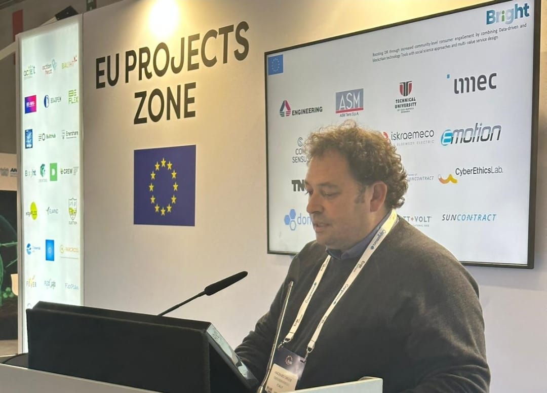 Presenting <a href="/EuBright2020/">BRIGHT the EU project</a> today at Europe's Digital Decade Digitalization - <a href="/Enlit_Europe/">Enlit Europe</a> .
Digital Twin and Social Science framework for Communities engagement in DR programs.
#IAMENLIT #EnlitEurope #h2020bright #brighttheeuproject #futureofenergy #socialscience #digitaltwin