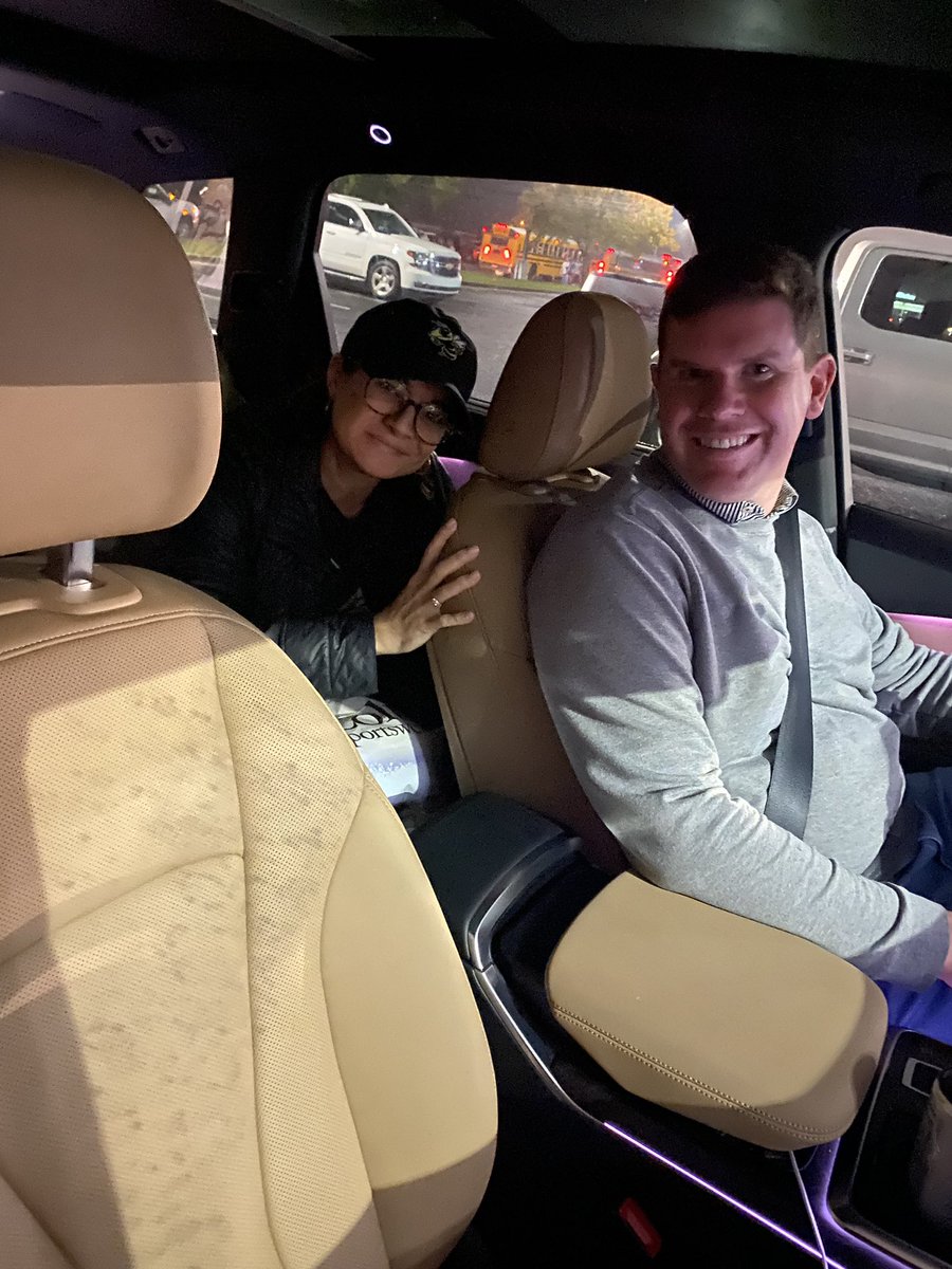 BehindtheCampus's tweet photo. The assistant superintendent driving Mrs. Daisy aka- Mrs Parker on the long ride home from Ware. Always proud to be a jacket. 🐝 https://t.co/ehCKwz4m3g