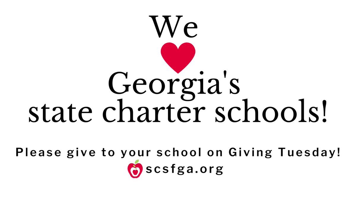 SCSFofGA's tweet photo. State charter schools need you! For a list of schools, visit our website: https://t.co/XLT4VHHaPV To give to our School Support Fund - 100% goes to urgent needs at state charter schools - visit https://t.co/adGiLC8P6v #GivingTuesday #GaStateCharters https://t.co/yZP24e8WGk