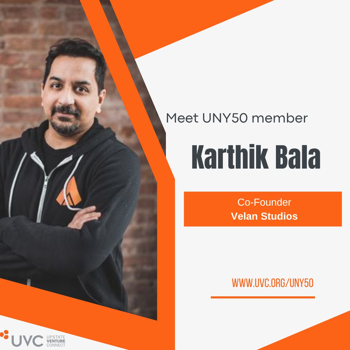 Karthik Bala is the CEO and Cofounder of independent gaming studio, Velan Studios, in Troy, NY and a partner with Velan Ventures, an innovation investment firm.

Would you like to connect with Karthik? Visit our website to request a referral buff.ly/3DxSA16 

#uny50 #uvc