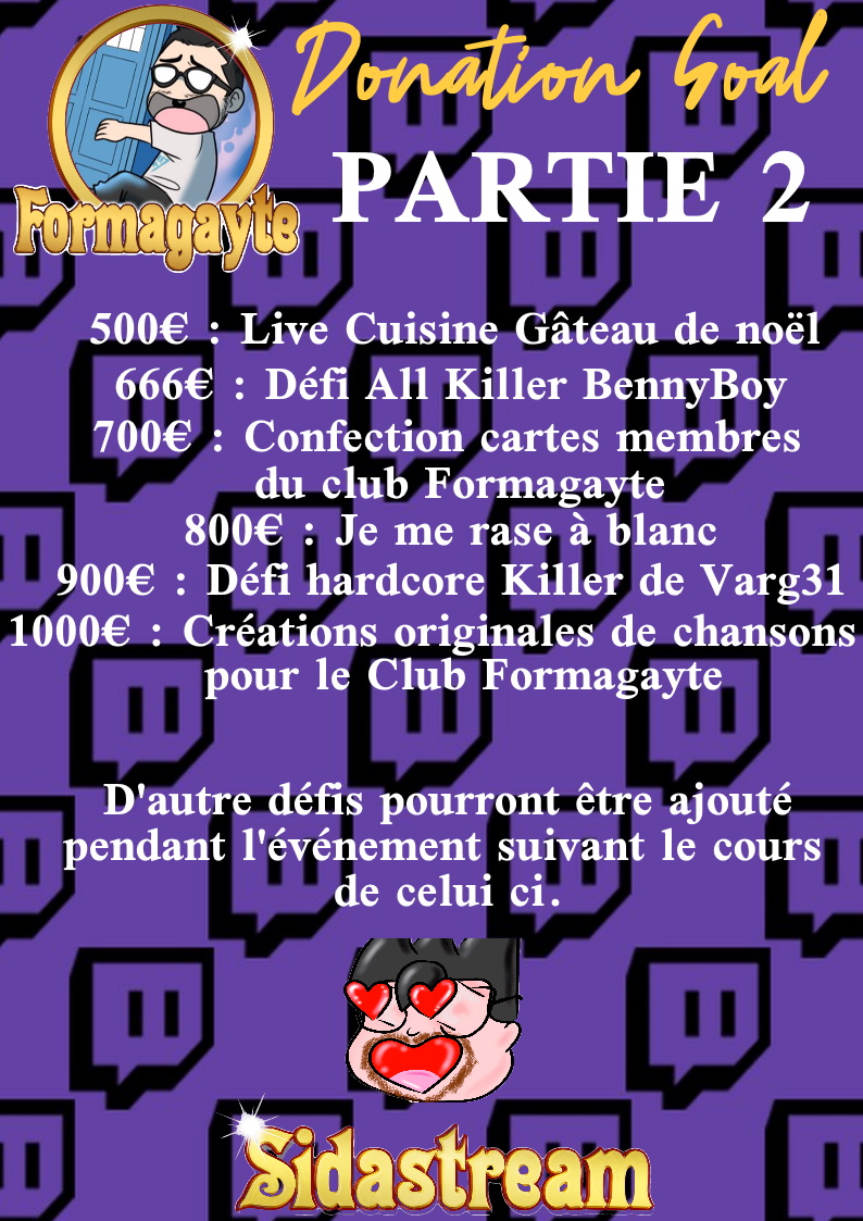 FormaGayte's tweet photo. Du Vendredi 02 Décembre 20H00 au Dimanche 04 Décembre début du SidaStream avec l'association @CoalitionPLUS
En compagnie de @TATAWYATT @SugarYouni @YthelFR
Juste ici : https://t.co/Z6oLirD9Kj
#stream #twitch #donationgoal #streamcaritatif #sidastream https://t.co/s6UWhBIQUY