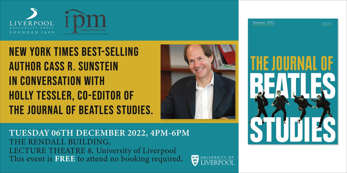 Why did The Beatles end up conquering the world? Join best-selling author Cass R. Sunstein in conversation with <a href="/drhollytessler/">Holly Tessler</a> on 6 Dec (free, no need to book), to find out. Something to do with being able to hold a tune, probably. Or the hair. ¯\_(ツ)_/¯