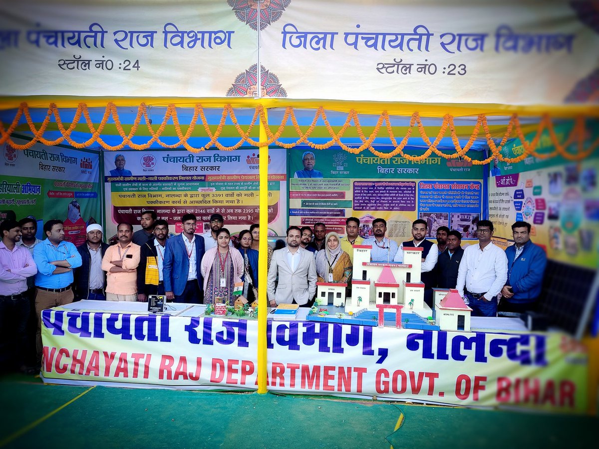 imNavKP's tweet photo. Stall of Panchayati Raj Department on the occasion of Rajgir Mahotsav:
- Solar Street Light
- IoT Device
- Public Well Renovation 
- Panchayat Sarkar Bhawan/District Panchayat Resource Centre
- GPDP, e-GramSwaraj Portal 
- Training of PRIRs
- National Panchayat Awards
@dmnalanda https://t.co/iQFBwMow0V