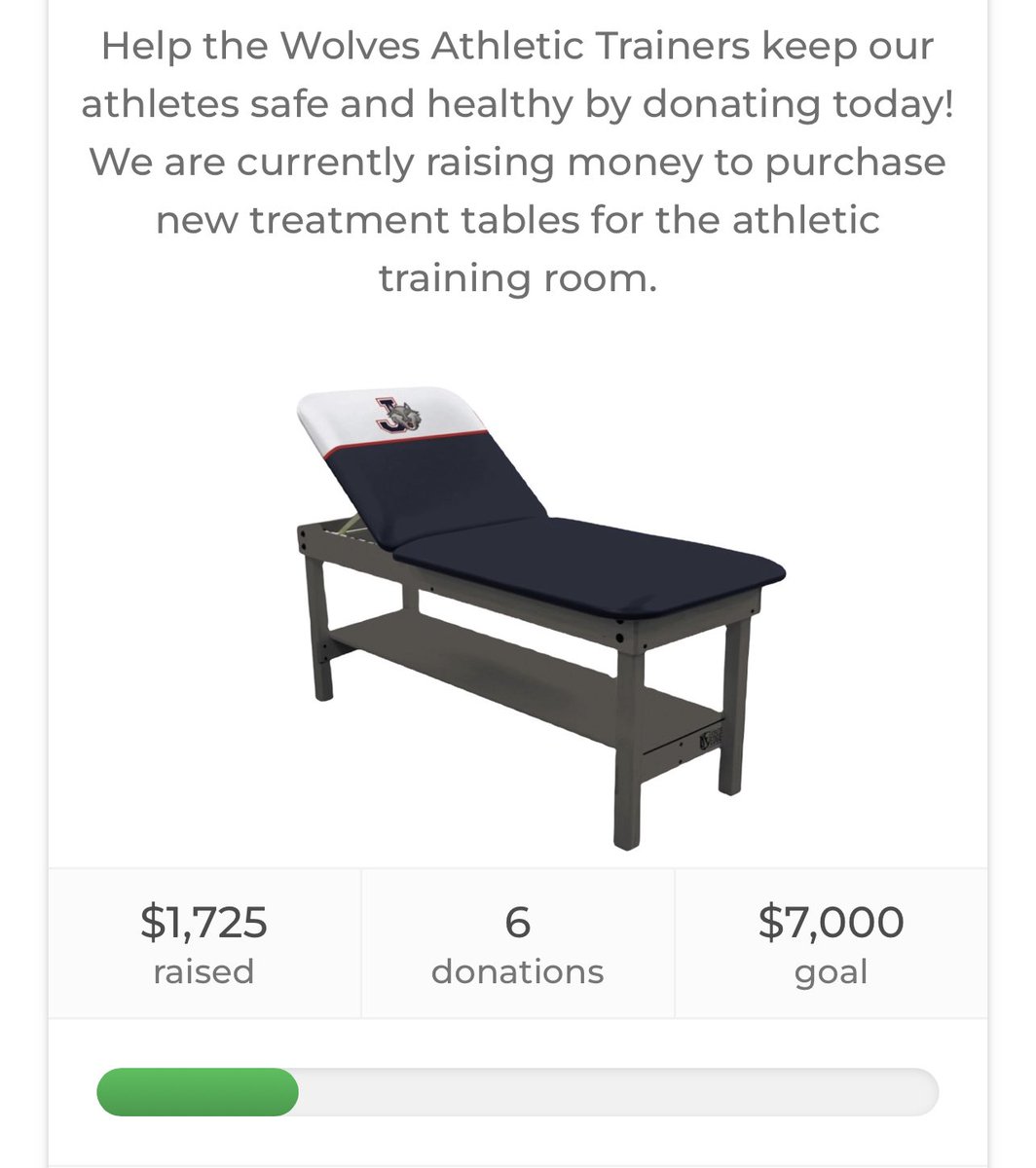 It’s #GivingTuesday2022! Please consider a tax deductible donation to <a href="/JusticeWolvesAT/">Justice Athletic Training</a> via hallofjustice.com/athletic-train…

$5, $10 - No amount is too small. It all adds up.

Thank you for your support!