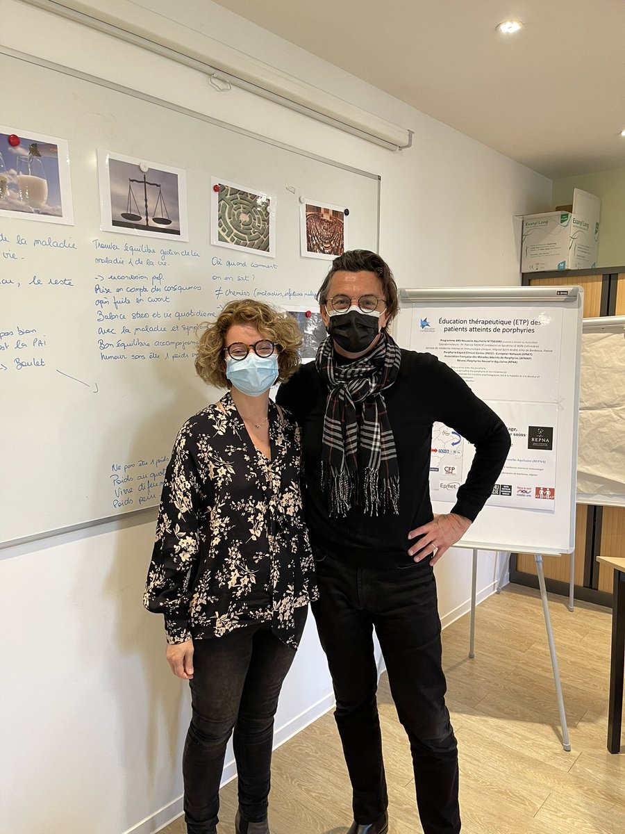 MerciePatrick's tweet photo. Éducation thérapeutique #ETP au cours des #porphyries @CHUBordeaux première journée du réseau porphyries nouvelle-aquitaine (RPNA) #GCSNOVA centre clinique expert européen #EPNET #CFP #AFMAP https://t.co/agYoU9crOh