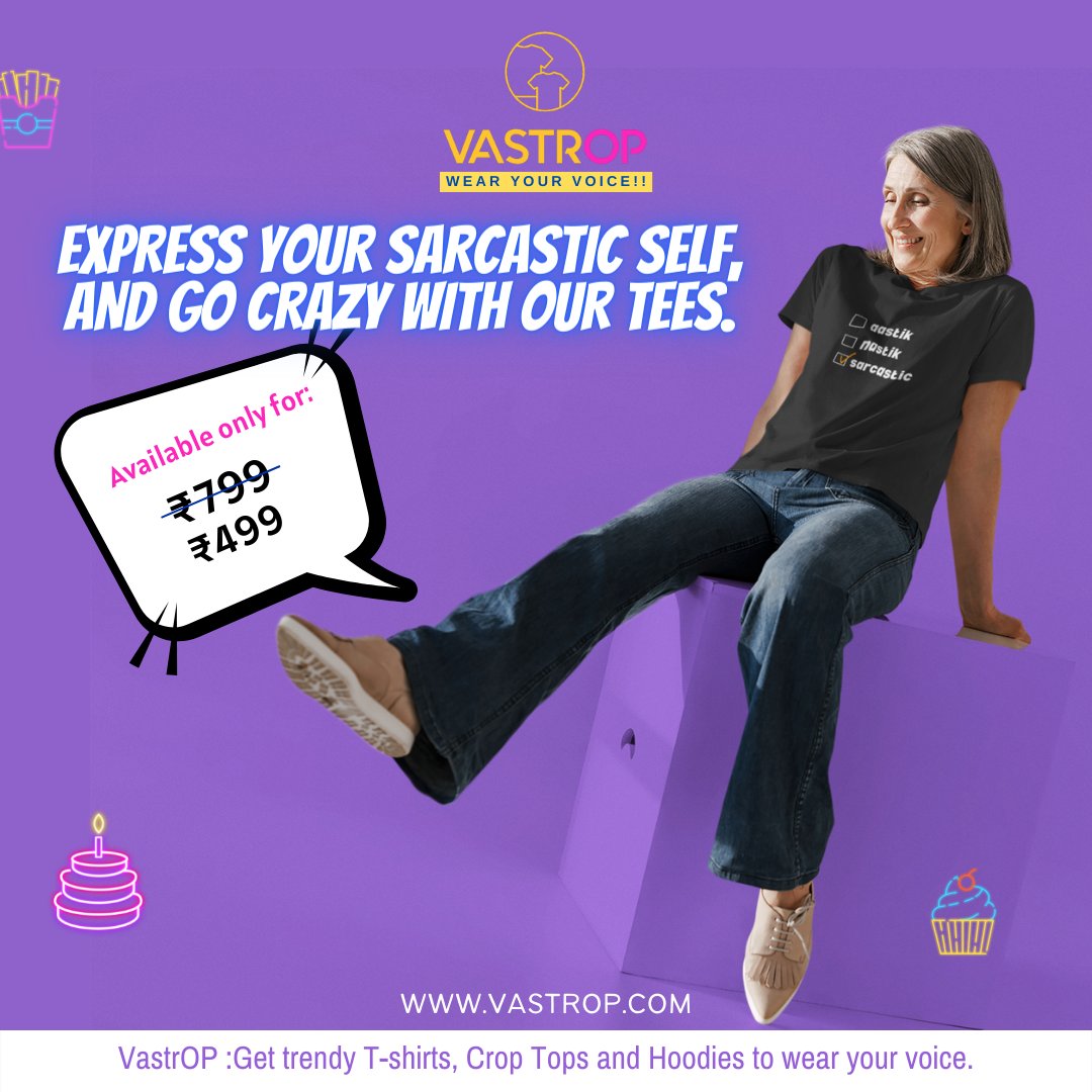 Vyanjanatweets's tweet image. Express your sarcastic humour and get ready in our interesting tees.
Go crazy with our exclusive merch designs.
.
.
#developerdesigns #vastrop #merchandise #Dontquit #kidswear #kidsfashion #winterclassic
#winterfashion
#merchclothes #clothingworld #apparel #streetwears
#clothing