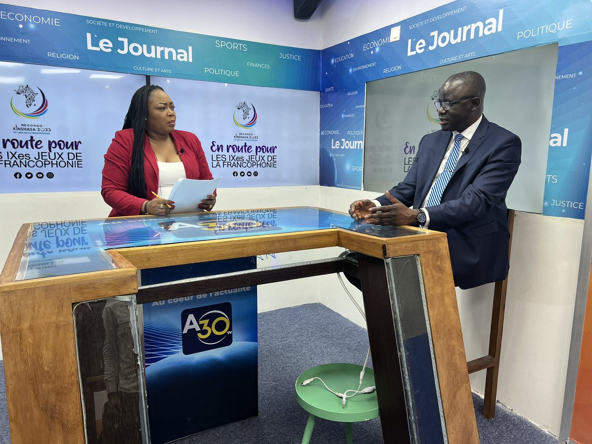 rkitsita's tweet photo. #RDC:Ds 8 mois Kin abritera les 9e jeux de la Francophonie.Les préparatifs vont bon train rassure Isidore Kwandja Ngembo Dir national des 9e jeux de la Francophonie. Ce soir sur A30TV TNT (Canal 482)à 19h30 invité et l’intégralité à 21H00. 23h00. YouTube A30 TV,Facebook:Actu30 https://t.co/JwoWEmDJgZ