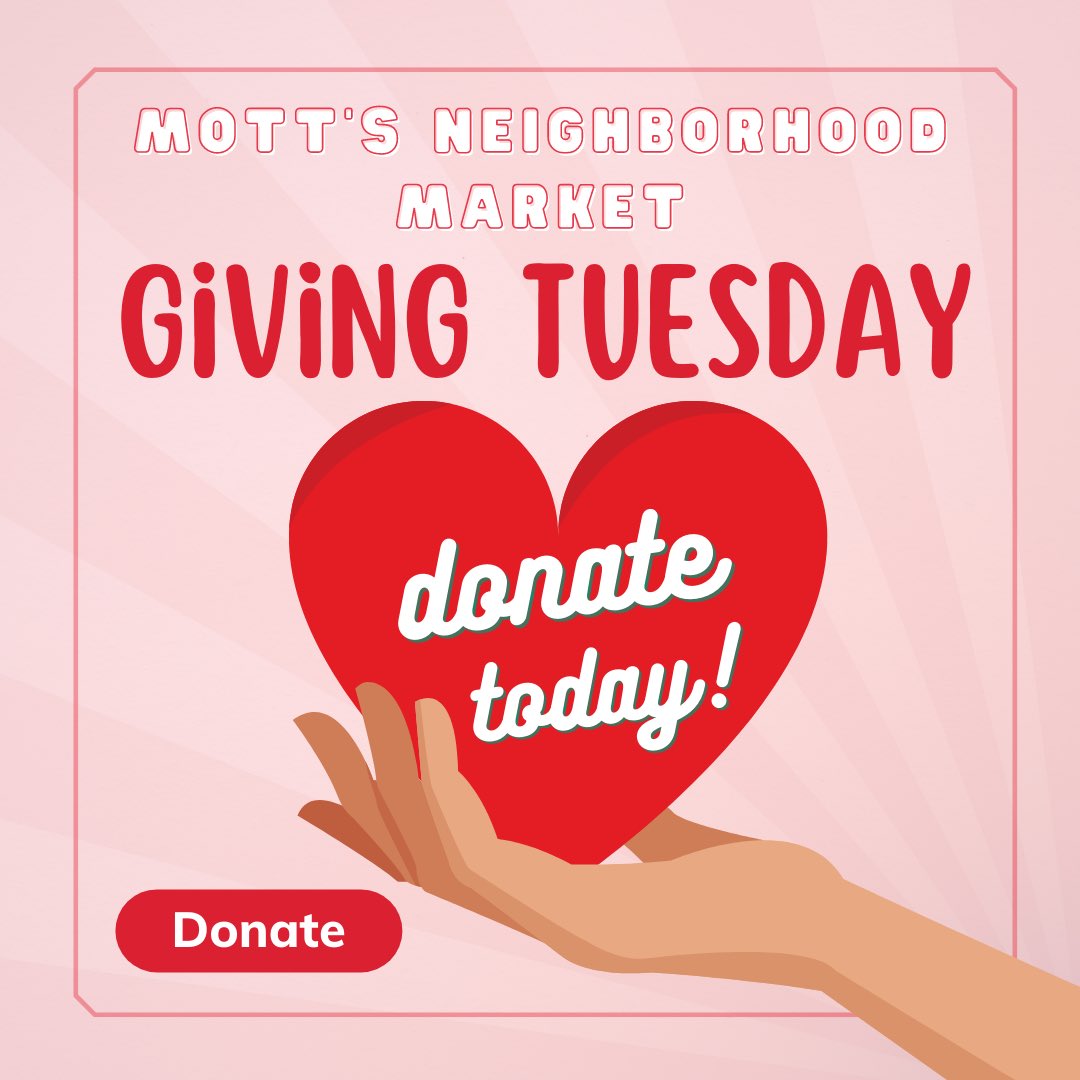 SaveMottsMarket's tweet photo. On this #GivingTuesday please consider donating to Mott’s Neighborhood Market to support our efforts to renovate and preserve this historic community landmark. You can donate and learn more about our efforts though our link in bio. 

#SaveMottsMarket #MottsMarket #GivingTuesday https://t.co/5xR3XMN57B