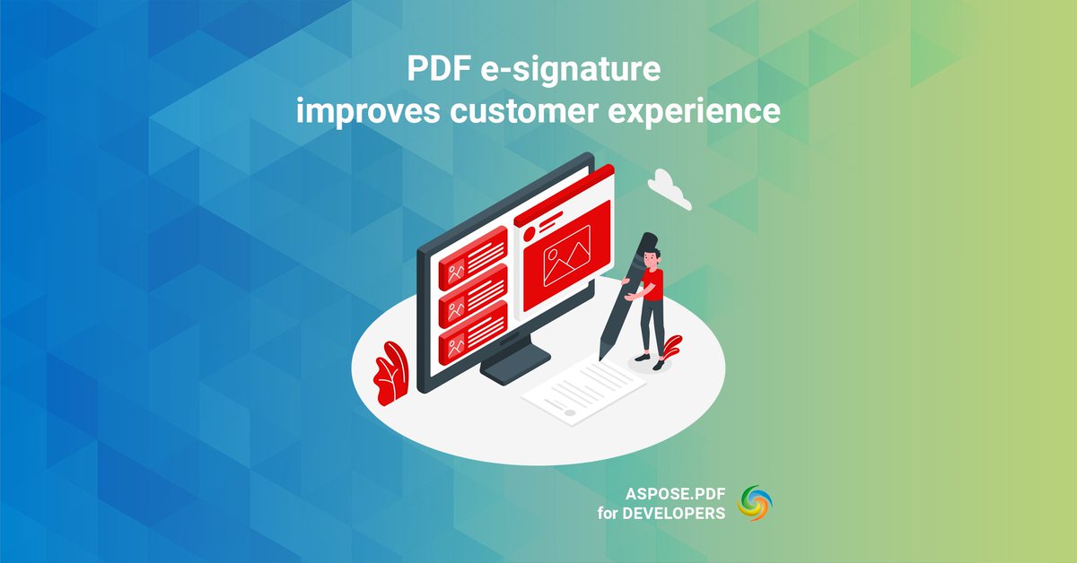 AsposePDF's tweet photo. PDF e-signature improves customer experience🙂 
Free Online App "Sign Document" by Aspose.PDF allows you to sign PDF, DOC, DOCX, XLS, XLSX, PPT, and PPTX. 
https://t.co/EU2GhSfpJ0
#signpdf #signword #electronicsignature #esignature https://t.co/kAhOcr6MOb