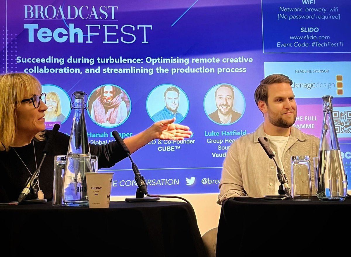 This afternoon, our CEO and Co-Founder, 
<a href="/James_Hakesley/">James Hakesley</a>, features on the Broadcast #TechFest panel, to talk about optimising remote creative collaboration and streamlining the production process.

#Video #VideoProduction #TechInnovation #IndustryPanel #CUBE #CUBEwork #keepitCUBE
