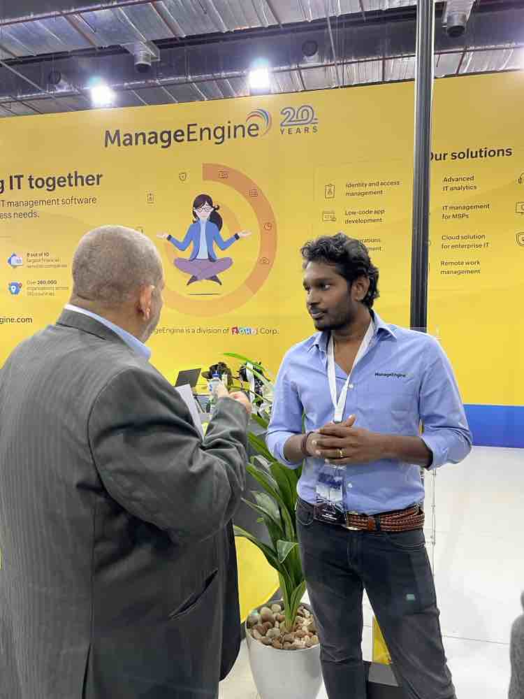 manageengine's tweet photo. It's #day3 at Cairo ICT and we're excited to showcase our IT management solutions that can take your business to a whole new level. Visit us at booth #1E2 at the Egypt International Exhibition Center. 

@eiec_eg @cairoict https://t.co/rRZEMAgPRB