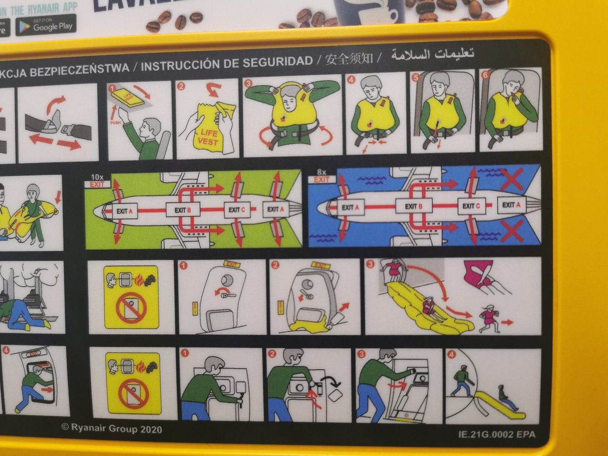 DollRoberts's tweet photo. @Ryanair why can't I use the rear exits if we land in water? #justasking https://t.co/0zUW5GPR6c