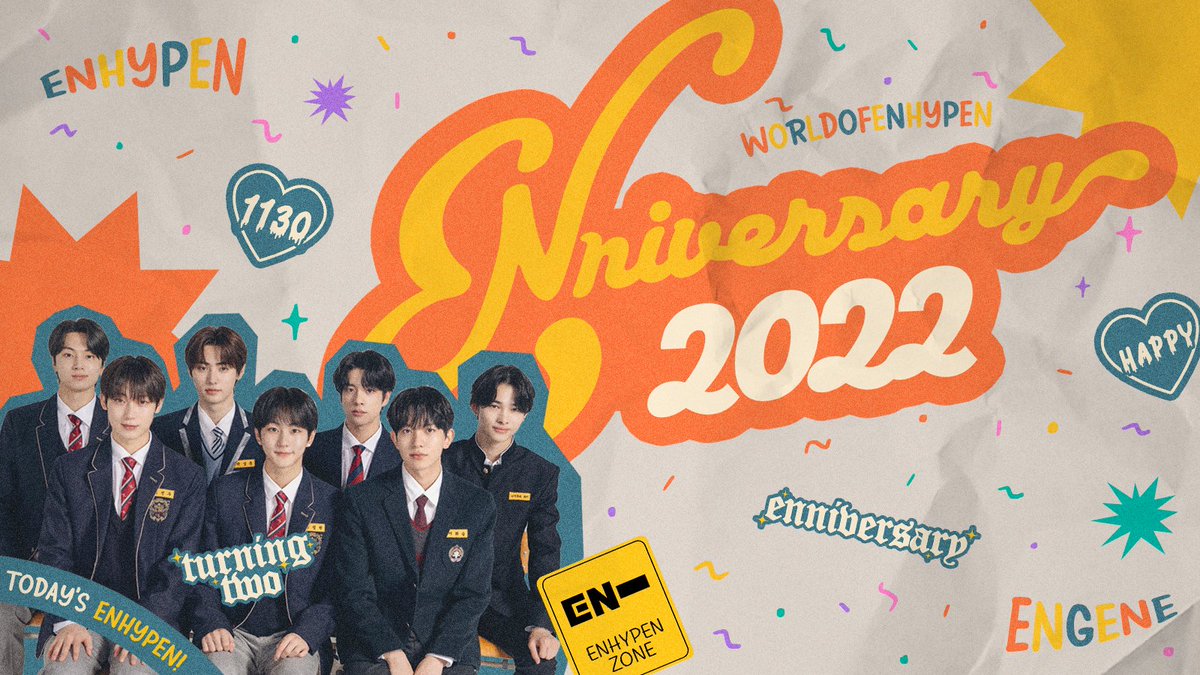 WorldOfENHYPEN's tweet photo. Together with ENGENE, we've reached another chapter as ENHYPEN, and a lot has happened in two years. The satisfaction and happiness encompassed us with the smiles indicates that we are fortunate to feel this today, Let’s holding each other’s hand and make the journey never ends. https://t.co/qyXAh1HQcq