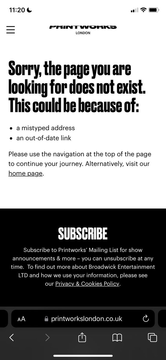 NataliaDRiley's tweet photo. @Printworks_LDN hiya the webpage for @0800shygirl doesn’t seem to be working. Can you confirm set times for the gig? @TheaWaxman Thanks https://t.co/23EB5fLXzZ