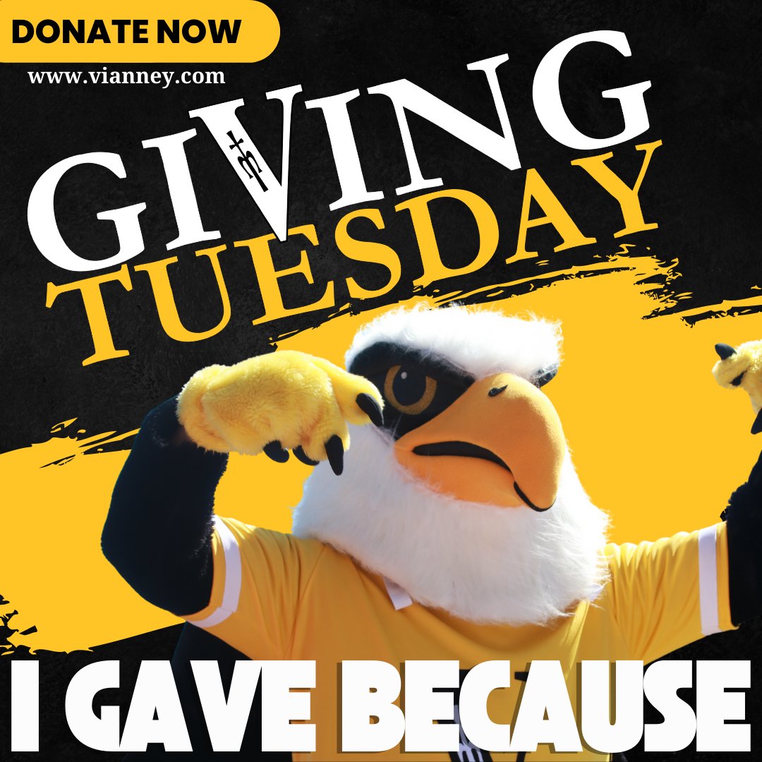 vianneygriffins's tweet photo. As you jump into #GivingTuesday, we would love to know your "why." Post this graphic and share why you support the Vianney mission. #GriffinsGive #GivingTuesday #WhyIGave https://t.co/cSkmNsIIzi