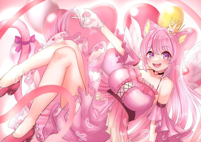 ももにゃちゃん二周年おめでとう御座います!
過去絵でですがお祝いします! 