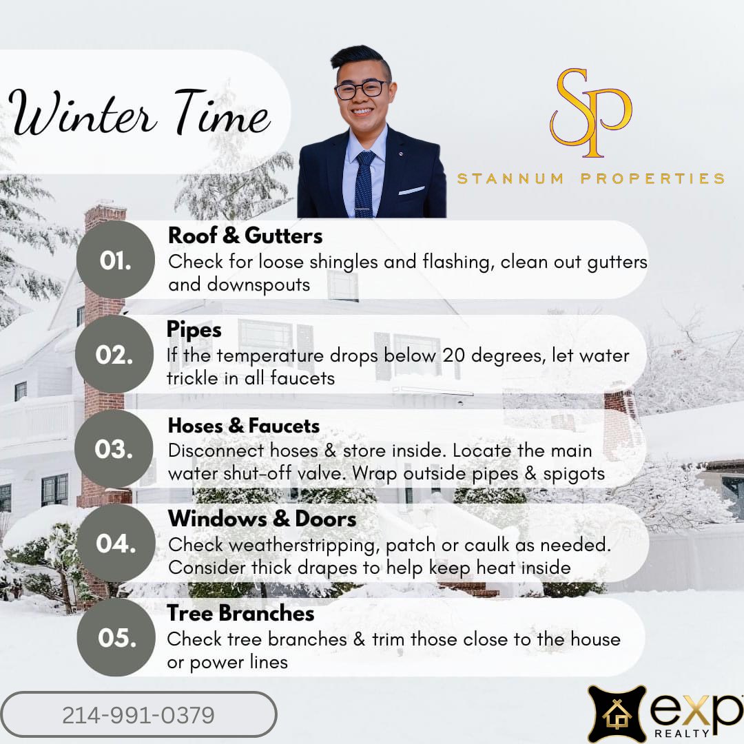 StannumProperty's tweet photo. Here’s a few tips to protect your home in the winter❄️
——————————————————
🙋🏻‍♂️ Tin Nguyen
🏡 TX Realtor - eXp Realty
✉️ Stannumproperties@gmail.com
📞 214-991-0379
🌐 https://t.co/FjkB33ZR31 https://t.co/8H3MkaX3hV