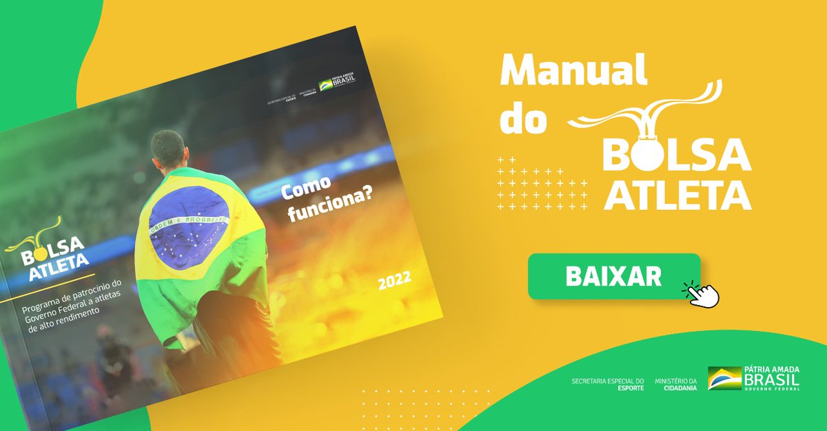 EsporteGovBR's tweet photo. O manual do Bolsa-Atleta com informações importantes sobre o programa e o passo a passo para se inscrever já estão disponíveis no site. 🥇 

📖Acesse: https://t.co/DqoKPxZAY0 

#BolsaAtleta #EsporteGovBR #EsporteTransporta #AltoRendimento https://t.co/JYOmQ4LlDn