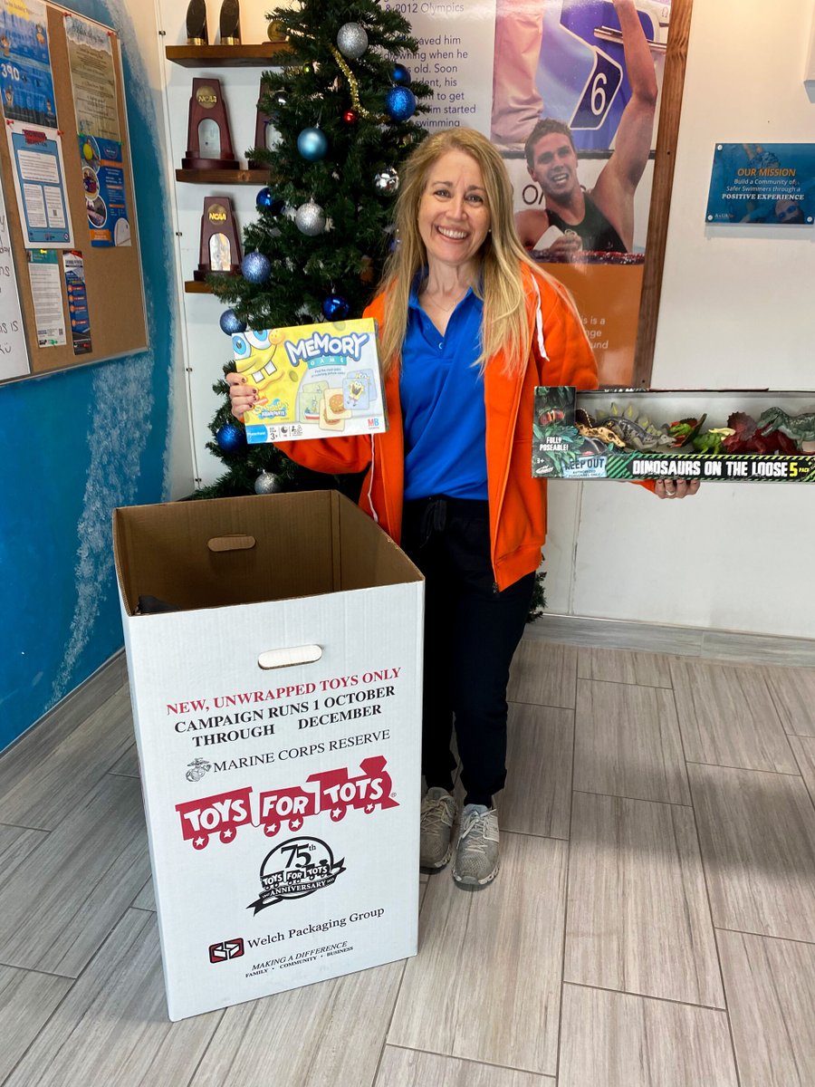 It's #GivingTuesday! Did you know all of our #swimschools are Toys for Tots drop off locations? We can accept any new, unwrapped toys for children 12 years old and younger! 

The deadline to donate is December 9th. For more information, visit toysfortots.org 🎁