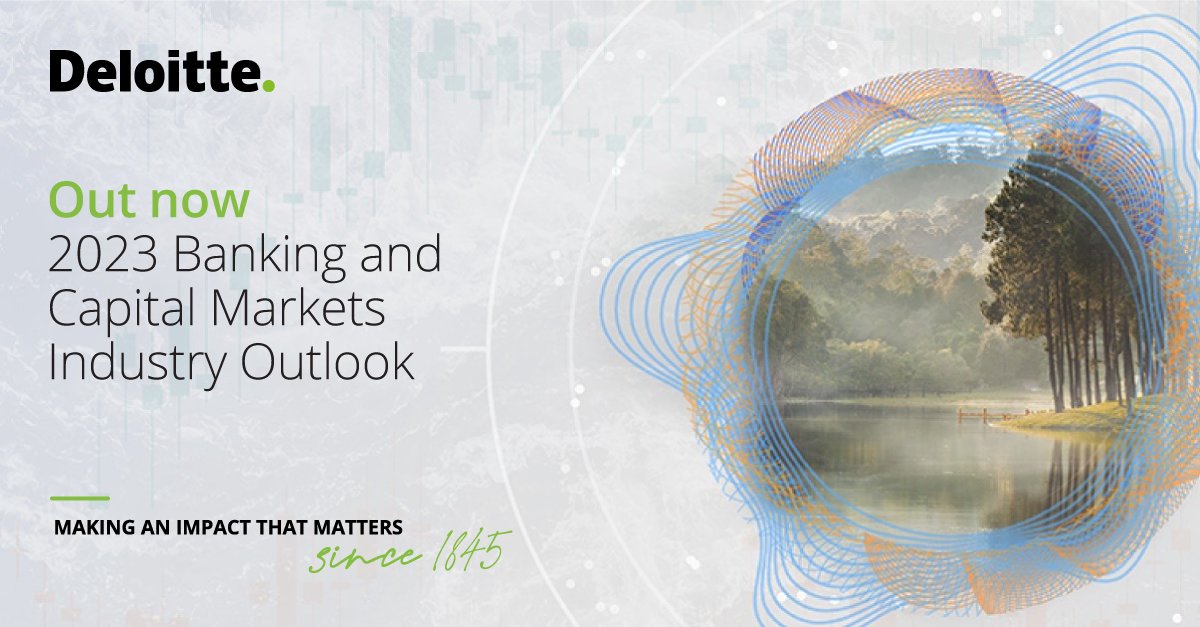 💳 Our 2023 #banking and #capitalmarkets industry outlook provides a forward look at the trends, challenges, and opportunities of the year. Download the full report here 👉 deloi.tt/3EjrbPI.