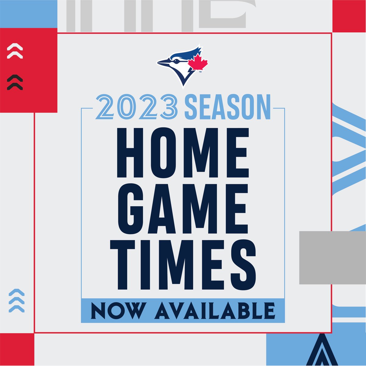 Toronto Blue Jays on Twitter "Home game times for the 2023 season are