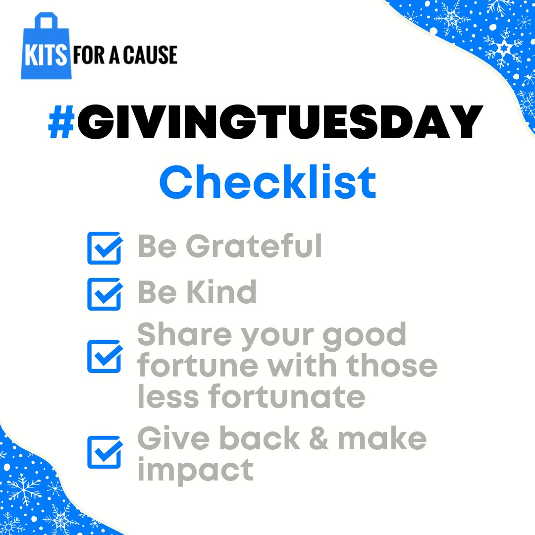 Kits4aCause's tweet photo. Today is #GivingTuesday!!!
A perfect opportunity to #giveback and share your #gratitude and #fortune with others. Check our website for more info on how #KitPacking can help those less fortunate and what kits are the most needed this season.
https://t.co/b7SqA1ms8q

#socialgood https://t.co/5c9Y4PBfoR