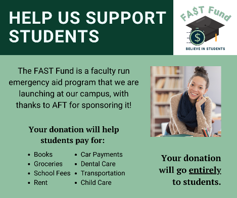 AFTunion's tweet photo. On #GivingTuesday, believe in students with us. Donate to support a #FASTFund in your area so we can help college students thrive and stay on track to a college degree.
More: https://t.co/JLO60v4Yjo https://t.co/cBmQ0ntNtZ