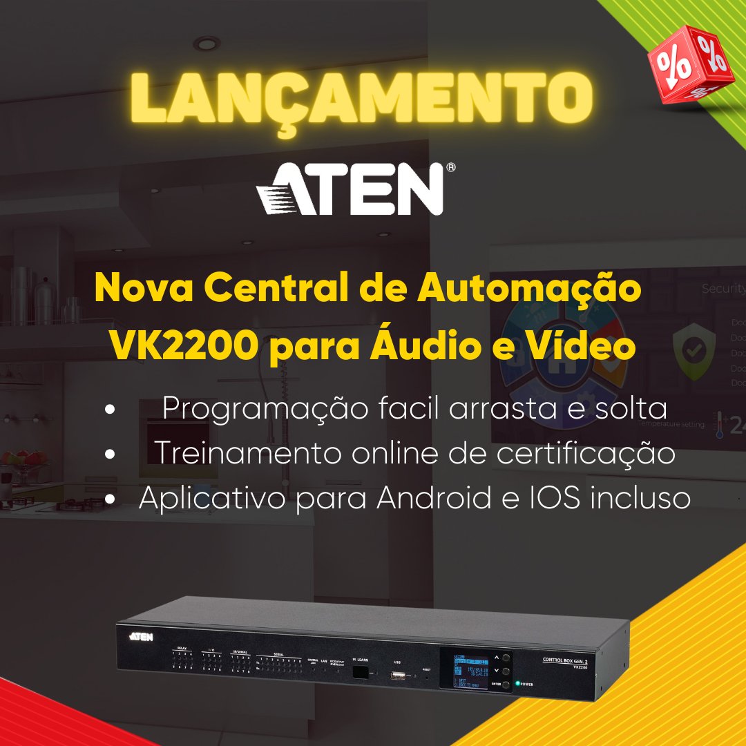 discabos's tweet photo. Para quem trabalha  instalando sistemas de automação residencial ou corporativa, o Grupo Discabos traz o lançamento da marca internacional ATEN, a controladora VK2200. 
#automacao #automação #automaçao #automacaoresidencial #automaçãoresidencial  #automacaopredial #knx https://t.co/aW99WwvC4e