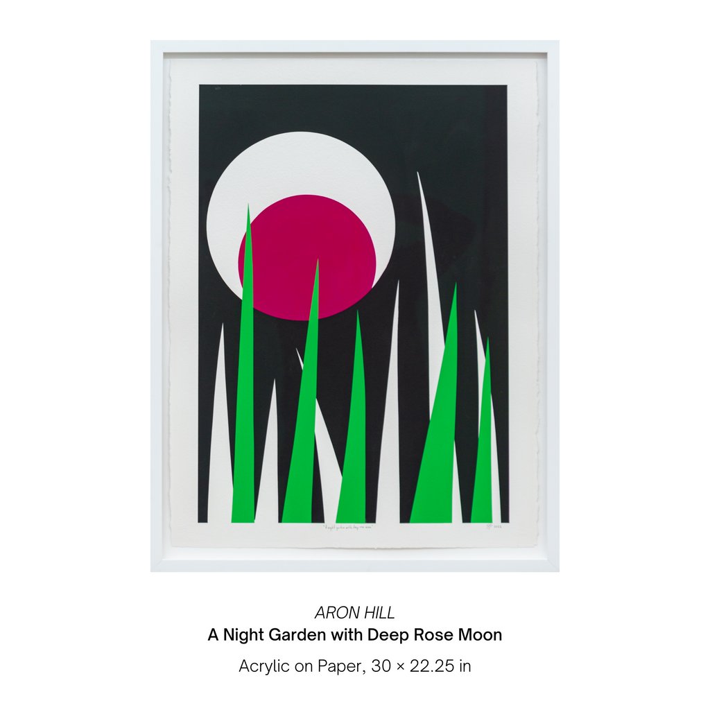 OenoGallery's tweet photo. ARTIST SPOTLIGHT | Aron Hill is known for using radiant colors on prepared raw canvas to create enigmatic hard-edged shapes in playful narratives. Many of Aron Hill's works are on view now at Oeno Gallery in The Royal Annex 🔗 Explore more: https://t.co/wTc9rLgINF https://t.co/6Ed4AfXc0R