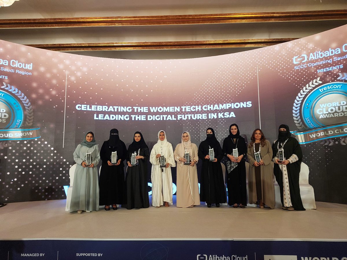 TresconMENA's tweet photo. Here is a glimpse of honoring the Women in Tech leaders driving Saudi Arabia's digital future!

We are proud of them and continue to support their every endeavor.

#WCSKSA #WorldCloudShow #TresconCloud #Vision2030 #Cloud #KSA #innovation #Trescon #hybridcloud #Cloudsecurity https://t.co/9erhNNbozq