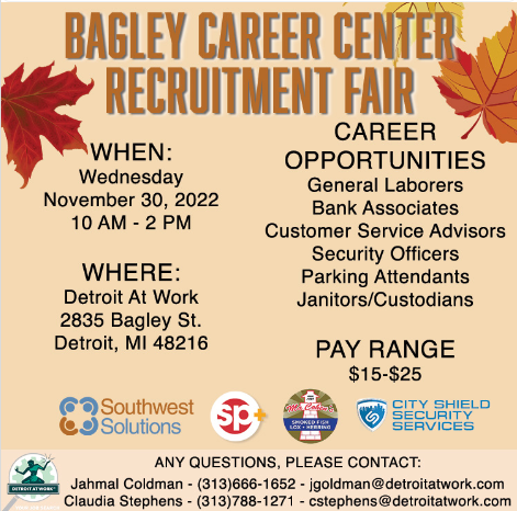 sermetro's tweet photo. If you are looking for employment @DetroitAtWork will be hosting a Recruitment Fair!
Plenty of openings available from $15 - $25 hourly
Dress to Impress ๐
Bring your Resume ๐
Get Hired ๐ค
#DetroitAtWork #SERMetro #GetHired #Recruitment #Jobseekers #Jobsearch #employment https://t.co/xbJJ6an7kf