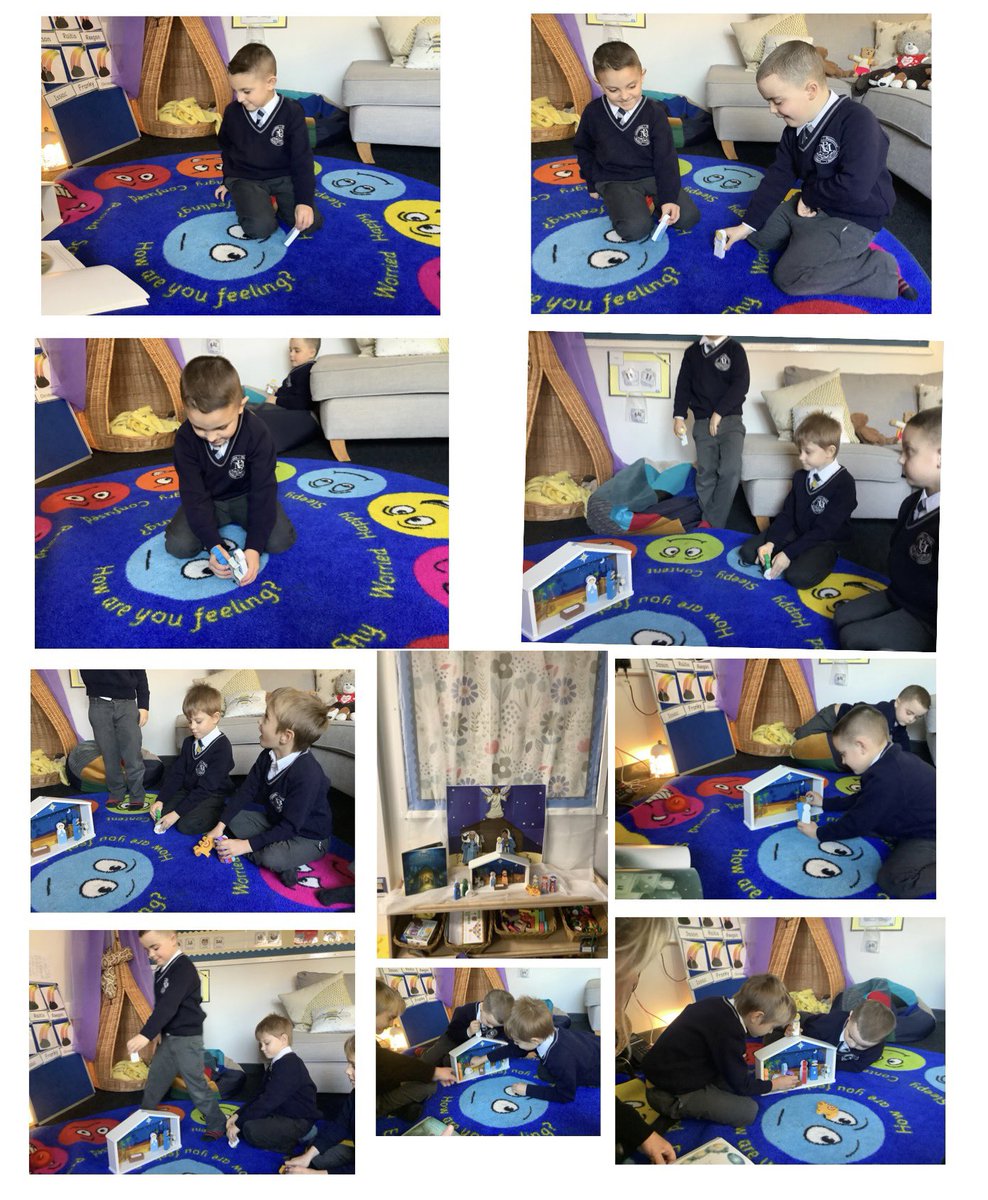 MonksdownHive's tweet photo. Today in The Hive we acted out the Christmas story using our Nativity Scene. Then we worked together to make the star. @MonksdownRE https://t.co/g53TzsBAOx