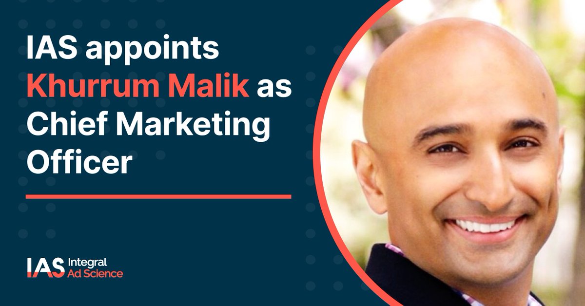 Excited to welcome Khurrum Malik to @integralads as our new Chief Marketing Officer. Khurrum's vast experience spearheading global marketing initiatives will be an asset as we plan for an ambitious 2023 & beyond. Welcome to the team Khurrum! integr.al/3XDhCDP