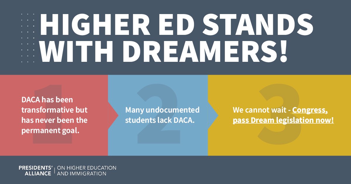 MacalesterPres's tweet photo. At @Macalester we stand with #Dreamers and we call upon Congress to pass bipartisan Dream legislation this year. #DACA #StandWithDreamers #PassDreamerBill #ProtectDreamers https://t.co/tRuNmffXvi