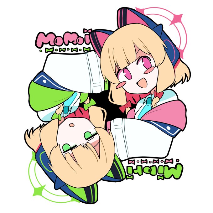 モモイミドリのステッカー案です 